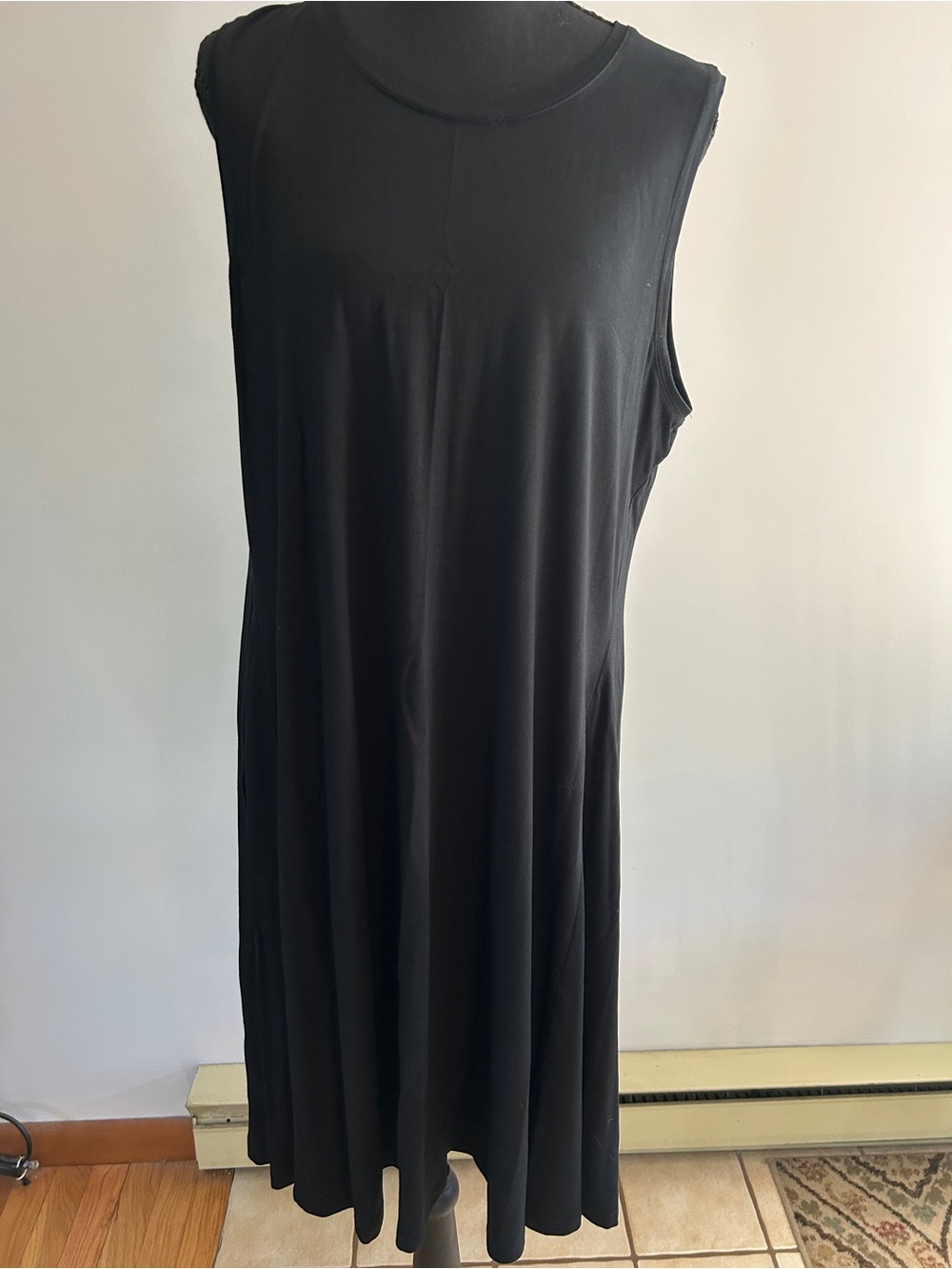 Style & Co. Black Sleeveless Midi Swing Dress